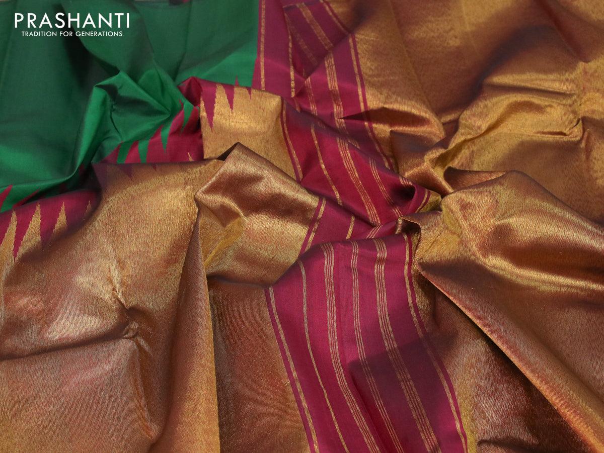 Mangalagiri pattu temple border saree – www.vannamayil.com