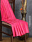 Pure kanjivaram silk saree light pink and deep purple with zari woven leaf buttas in borderless style