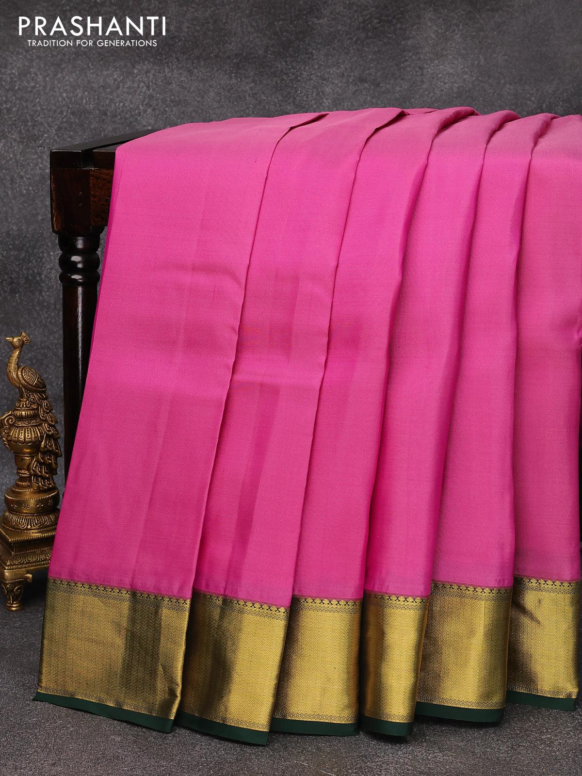 Buy Self Design Kanjivaram Sarees Online | Singhania's