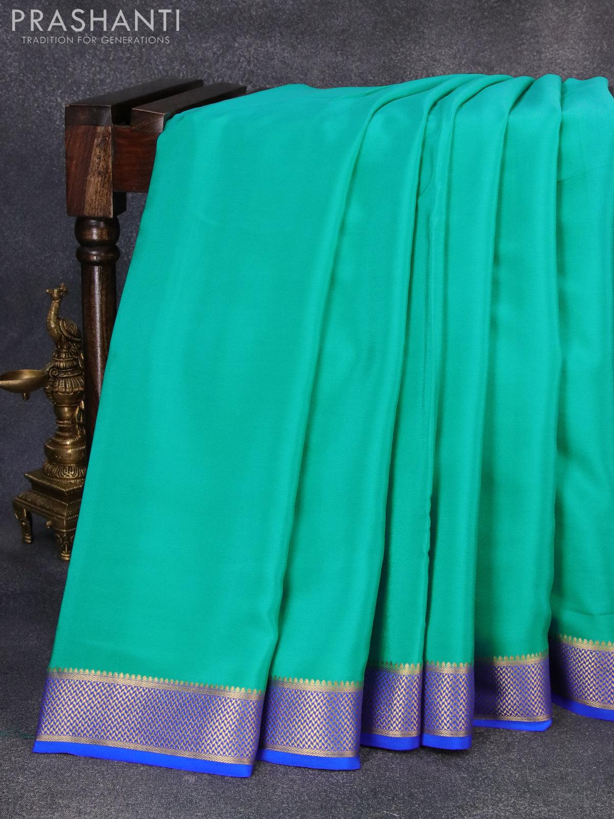 Exclusive Ksic Quality 120 gsm Pure Mysore Crepe Silk Sarees With  Traditional Border, Rich Contrast at Rs 7750/piece | Mysore Silk Sarees in  Hyderabad | ID: 21379663388