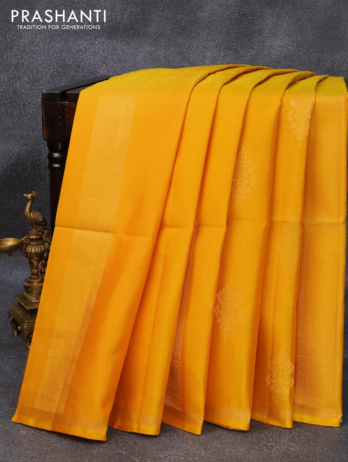 Dha - Pure kanjivaram silk saree teal torquise blue and dual shade of –  Prashanti Sarees