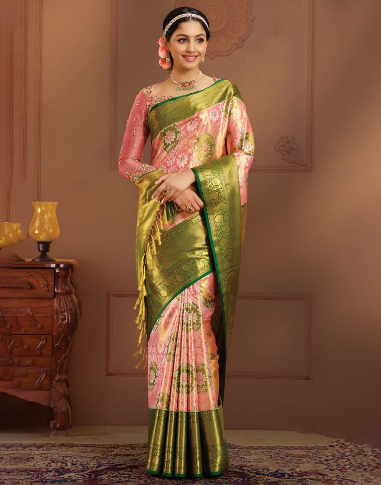 Multi Colour Premium Chiffon Silk Saree - Teeya Creation - 4139280