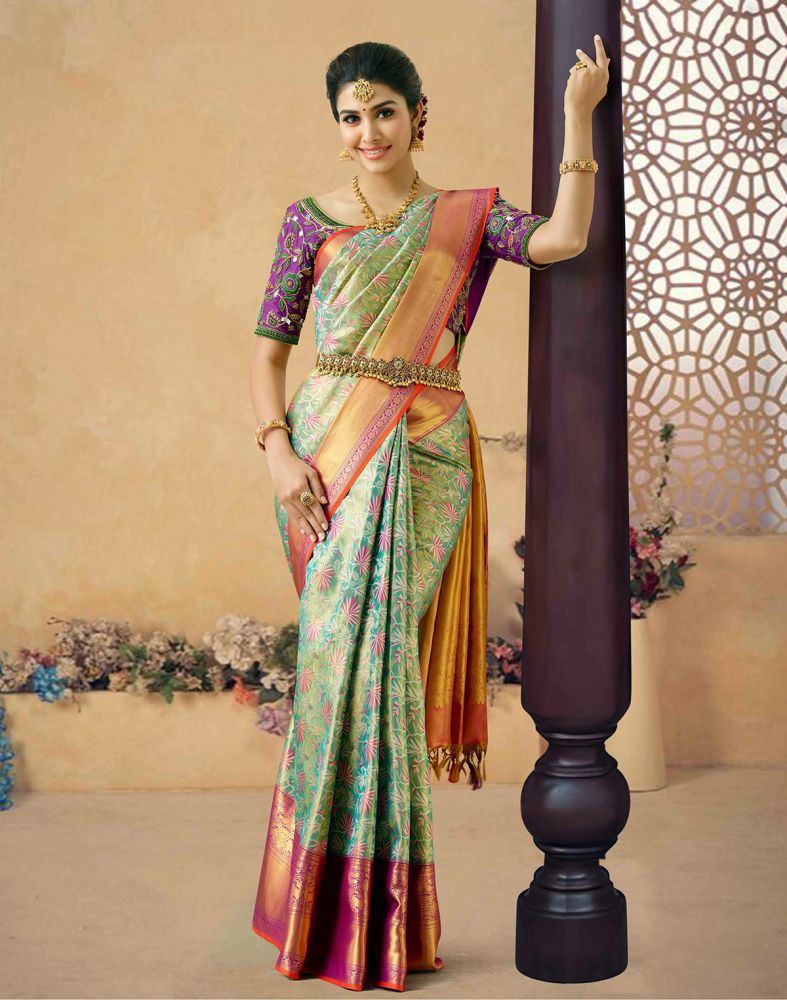 Kanchipuram sarees | latest traditional kanchipuram handloom saree online  from weavers | TPKCH00692