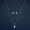 92.5 Silver Pendant with Chain and Earring Set 182942