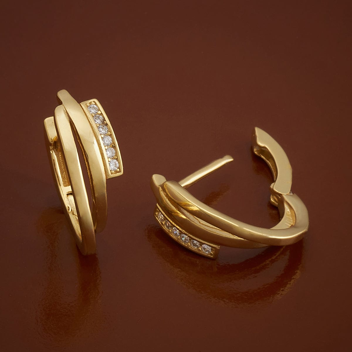 Gold Plated Unusual Hoop Earrings Flowers Fashion For Women Ear Rings  Women's Jewelry Earing Piercings Jewellery Girls - Hoop Earrings -  AliExpress