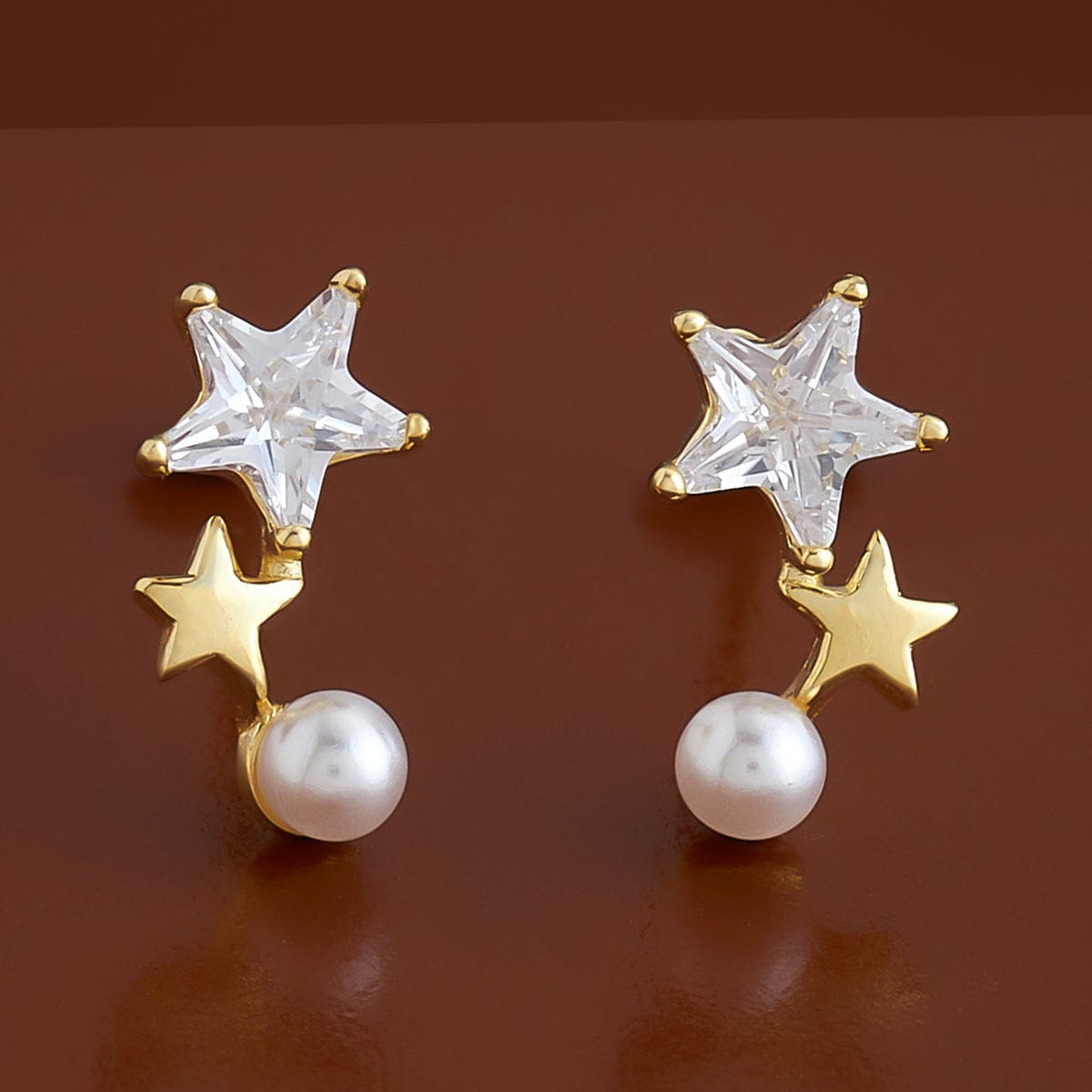 Star Design Diamond Earrings - JD SOLITAIRE