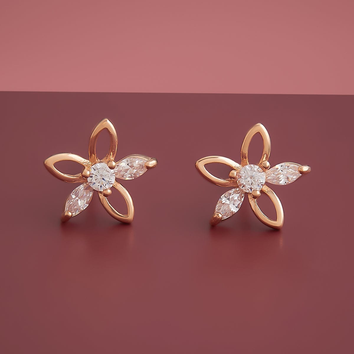 Colorful Small Stone Stud Earrings Cute Clear Butterfly - Temu