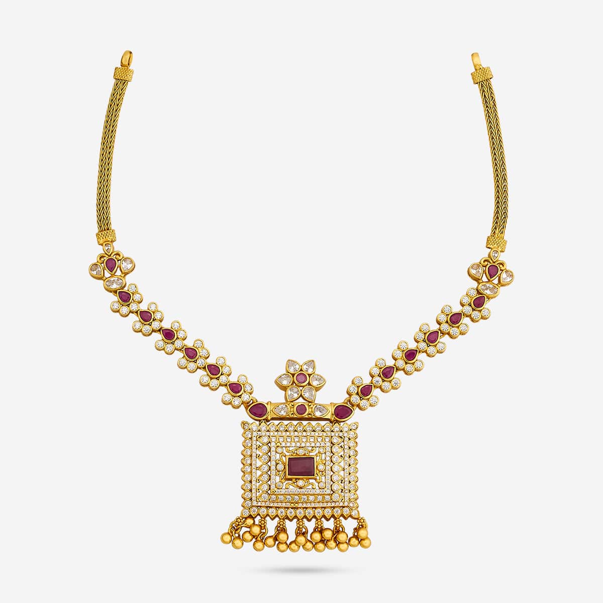 Silver Temple Necklace 190609