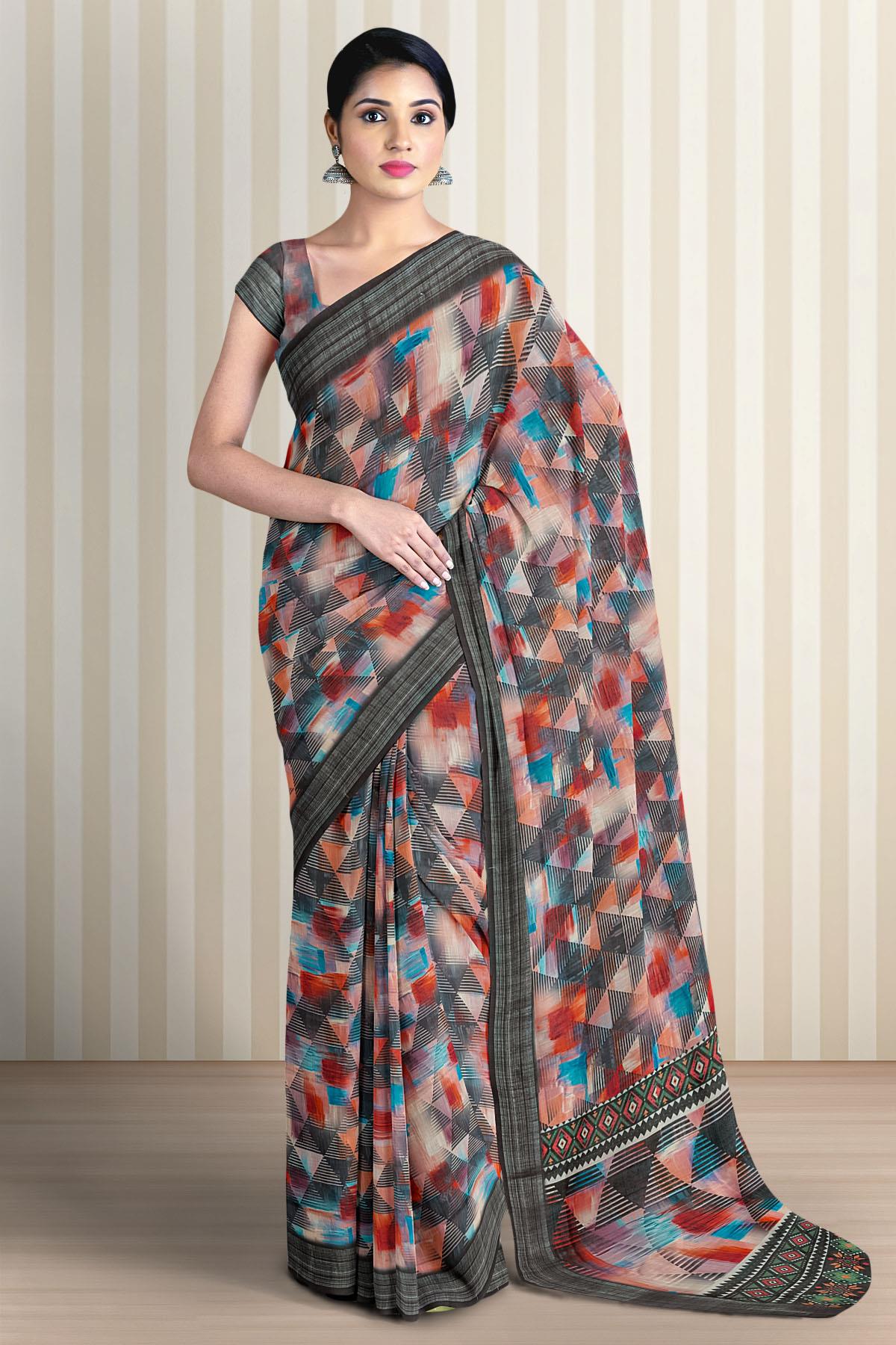 MIMOSA Women's Woven Design Banarasi Lenin Saree With Blouse Piece :  SA00001281HWFREE : Amazon.in: Fashion