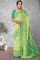 LIGHT GREEN and TEAL PAISLEY TISSUE SILK Saree with BANARASI