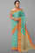 SEA GREEN and GOLD BUTTIS SILK Saree with BANARASI FANCY