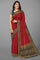 MAROON and NAVY BLUE BUTTIS GEORGETTE Saree with BANARASI