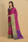 PINK and MULTI IKKAT PRINT SILK Saree with IKAT