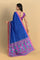 ROYAL BLUE and MAGENTA PLAIN SILK Saree with FANCY