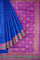 ROYAL BLUE and PURPLE IKKAT PRINT SILK Saree with IKAT