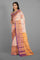 PEACH and ROYAL BLUE BROCADE SILK Saree with KANCHIPURAM