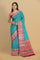 TEAL and PURPLE JAAL KATHAN SILK Saree with BANARASI FANCY