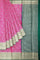 MAGENTA and DARK GREEN BROCADE JALL KATHAN SILK Saree with BANARASI FANCY