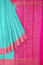 TEAL and MAGENTA JAAL KATHAN SILK Saree with BANARASI FANCY