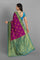 PURPLE and DARK BLUE BUTTIS GEORGETTE Saree with BANARASI FANCY