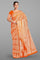 ORANGE and SILVER JAAL SILK Saree with BANARASI FANCY