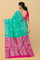 SEA GREEN and DARK PINK POLKA DOTS SICO Saree with CHIRALA