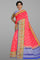 LIGHT PINK and ROYAL BLUE BUTTIS SILK Saree with FANCY