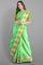 LIGHT GREEN and GREEN BUTTIS SILK Saree with FANCY