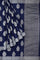 NAVY BLUE and SILVER BUTTIS CHIFFON Saree with BANARASI FANCY