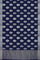 NAVY BLUE and SILVER BUTTIS CHIFFON Saree with BANARASI FANCY
