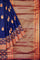 NAVY BLUE and GOLD BUTTIS SILK BLEND Saree with SEMI PATTU