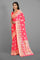 PINK and GOLD BUTTIS SILK BLEND Saree with SEMI PATTU