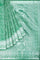 GREEN and SILVER FLORAL JAAL SILK BLEND Saree with SEMI PATTU