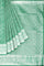 GREEN and SILVER FLORAL JAAL SILK BLEND Saree with SEMI PATTU