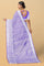 LIGHT PURPLE and SILVER FLORAL JAAL SILK BLEND Saree with SEMI PATTU