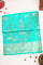 SEA GREEN and GOLD FLORAL JAAL SILK Saree with FANCY