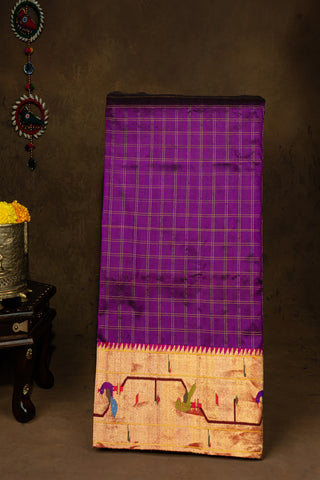 Paithani SIlk Wine Saree