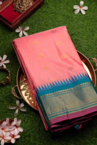 Coimbatore Silk Buttis Light Pink Saree