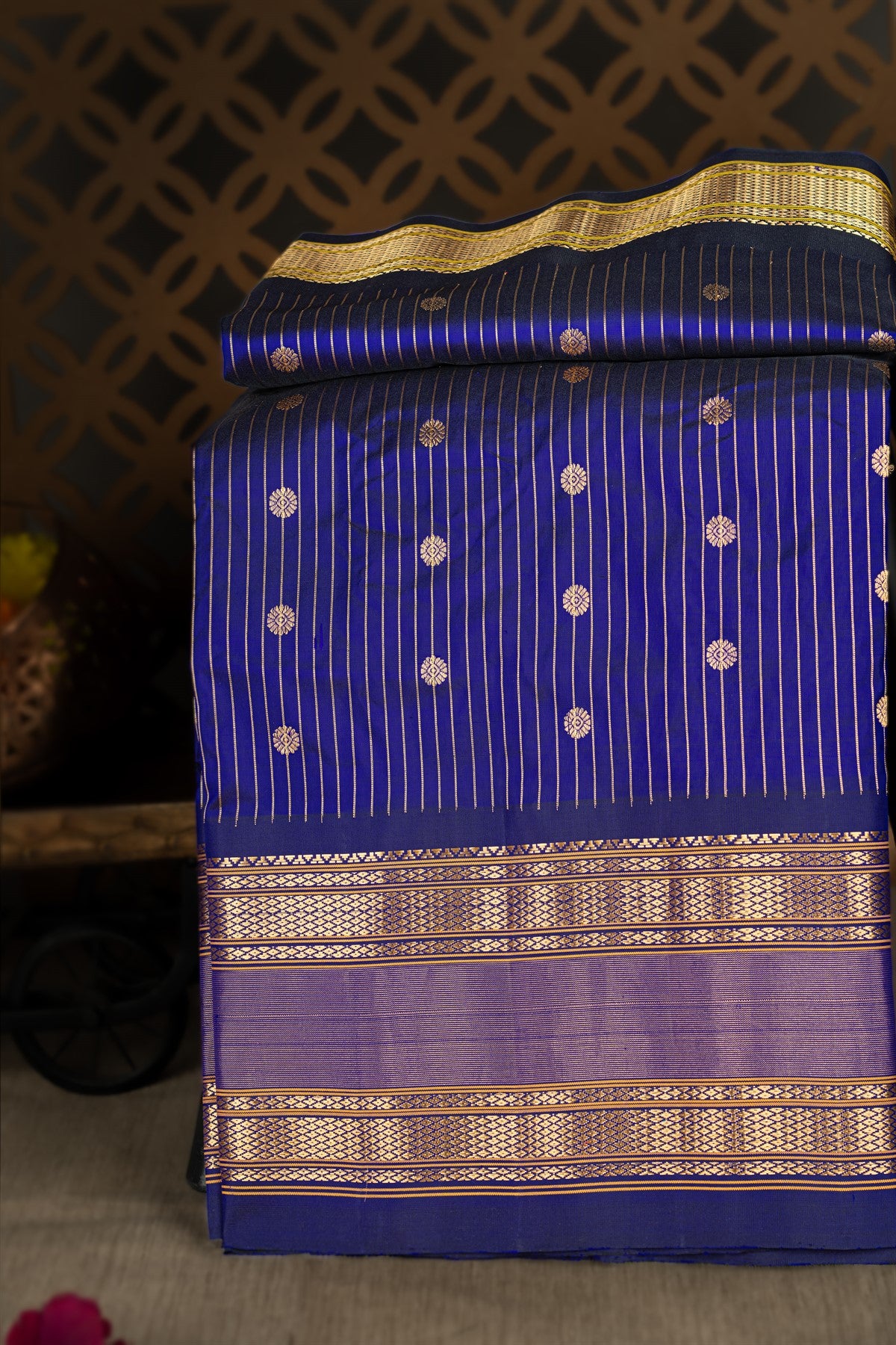 Gadwal Silk Royal Blue Saree