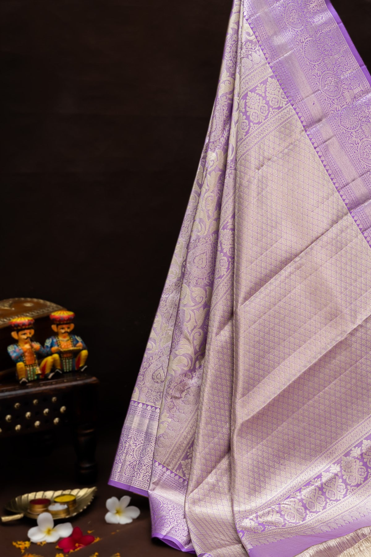 Kancheepuram Silk Lilac Saree