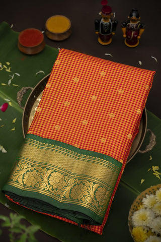 Gadwal Silk Multi-Colour Saree