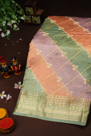 Chiniya Silk Multi Colour Saree