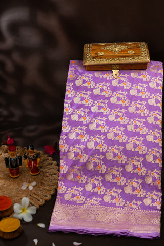 Banarasi Silk Lilac Saree