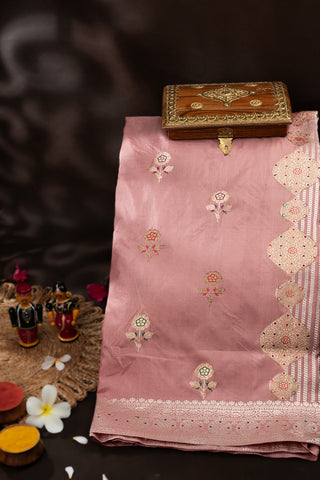 Banarasi Silk Onion Pink Saree