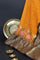 Bandhani Silk Mari Gold Orange Saree