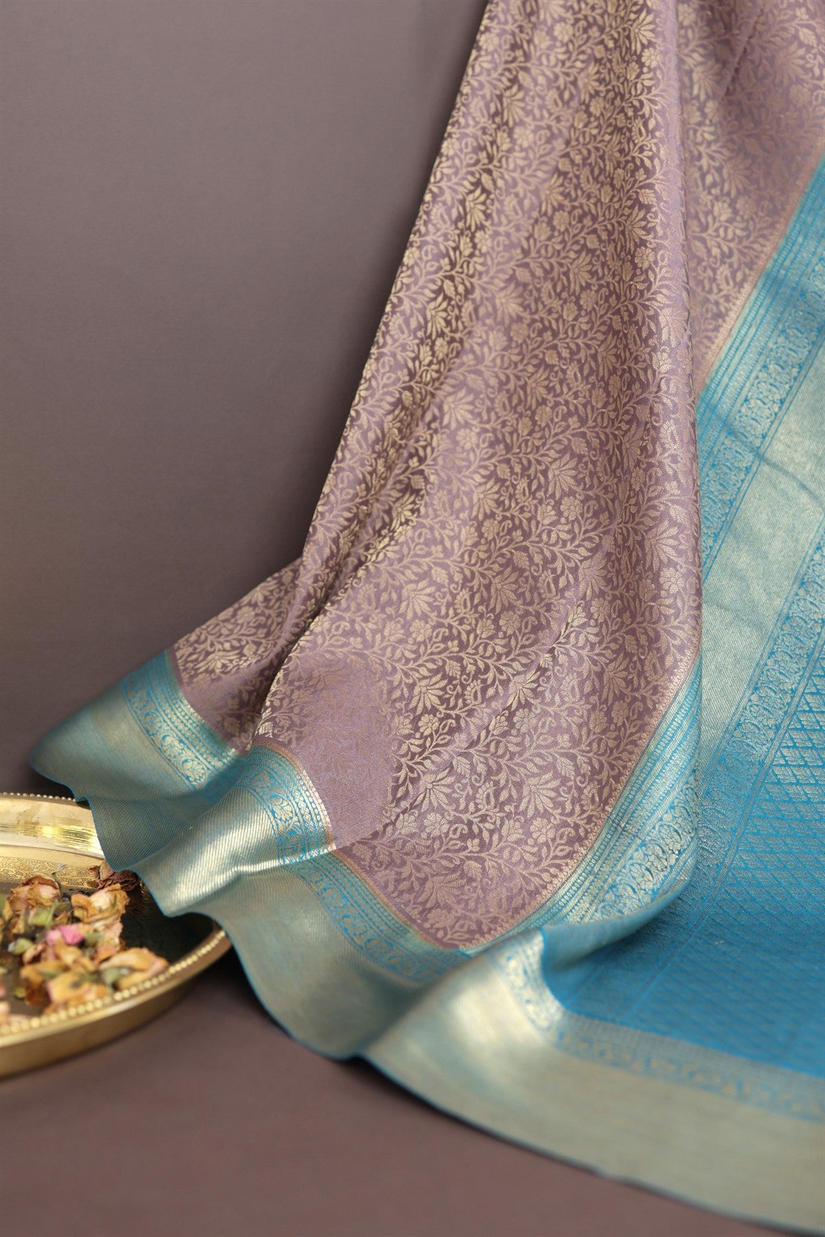 Mysore Crepe Mauve Saree