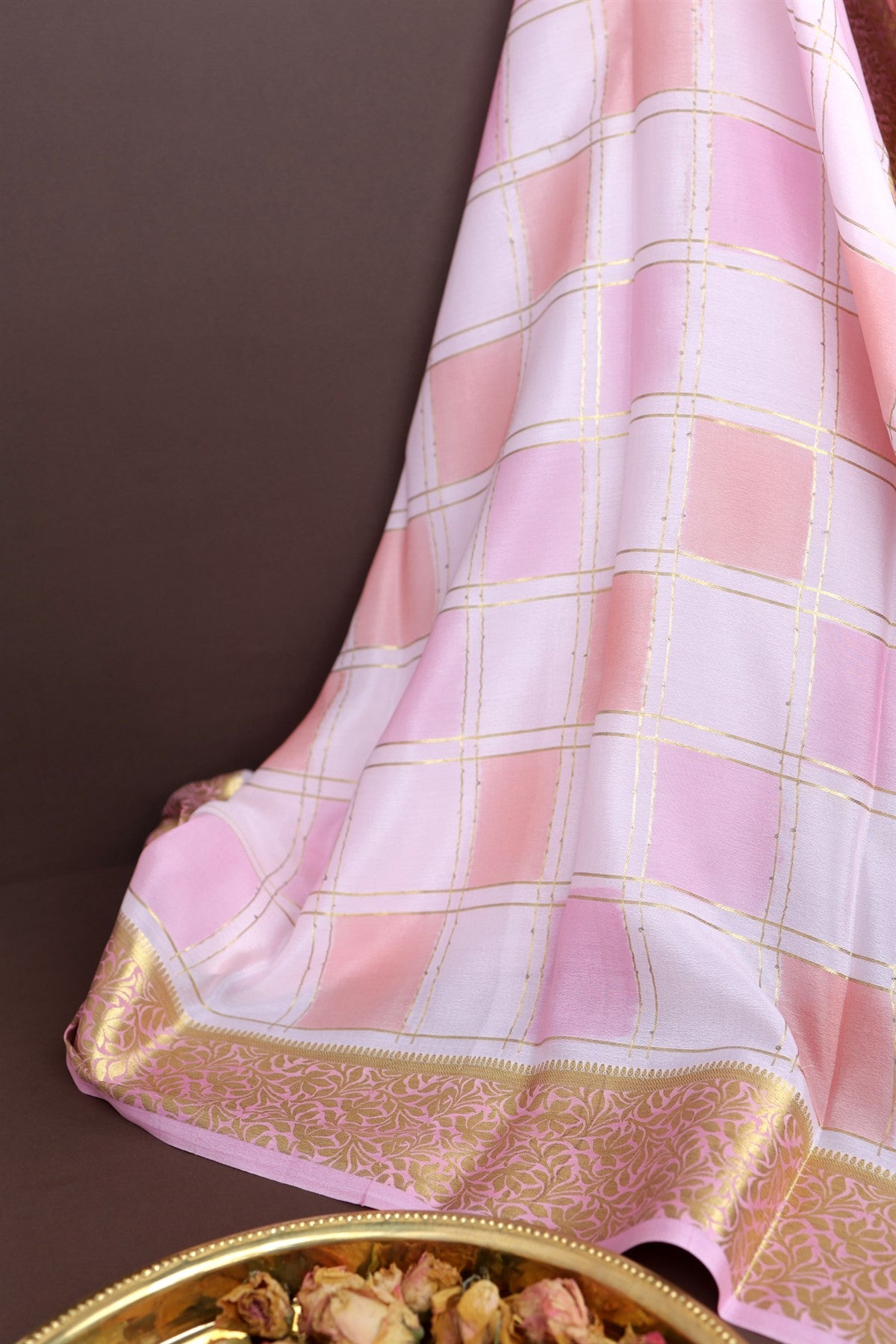 Mysore Crepe Pink Saree