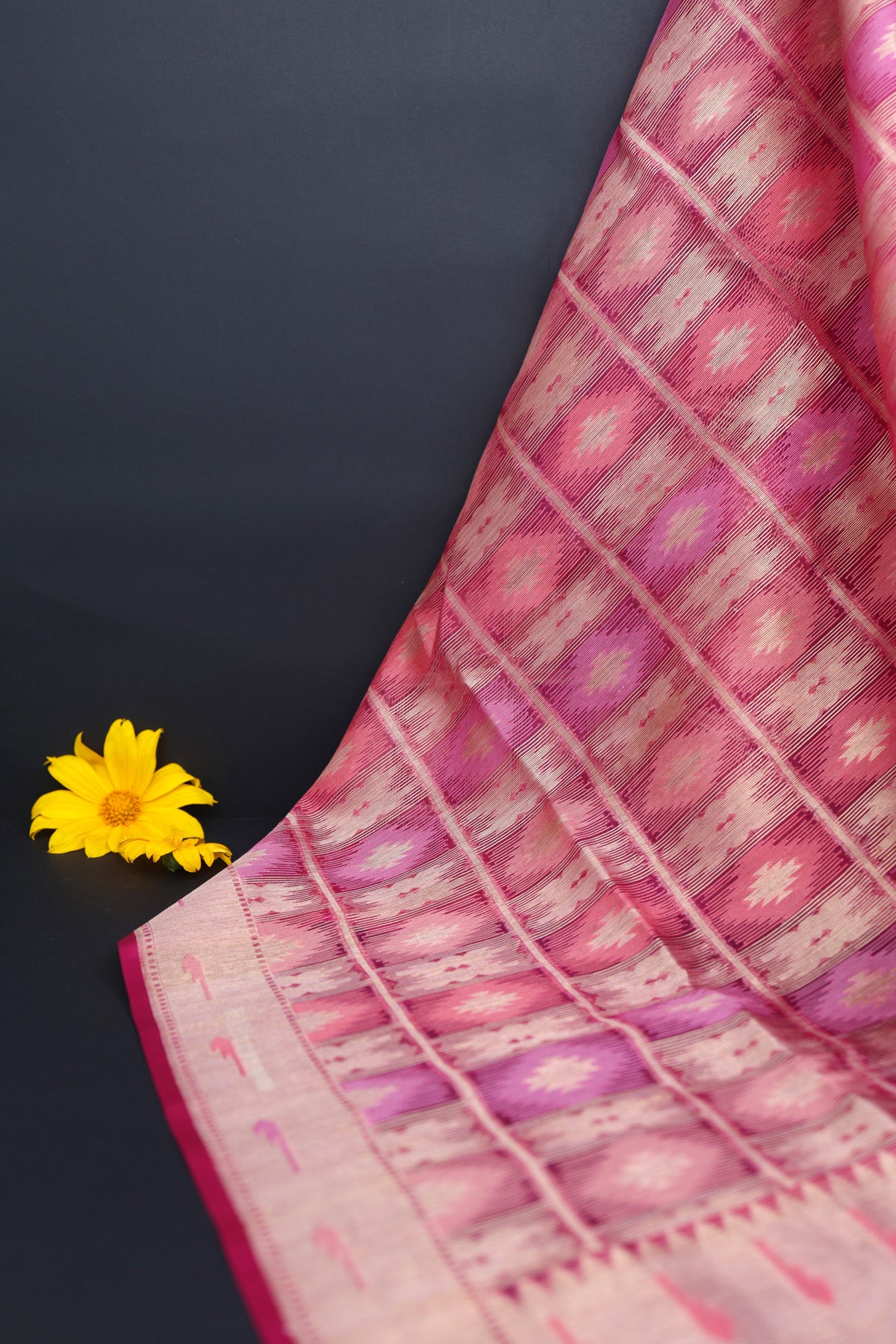 Designer Organza Pink Saree