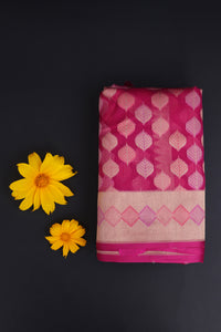 Designer Organza Pink Saree