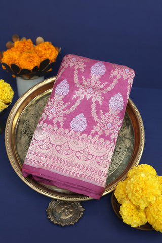 Banarasi Silk Pink Saree